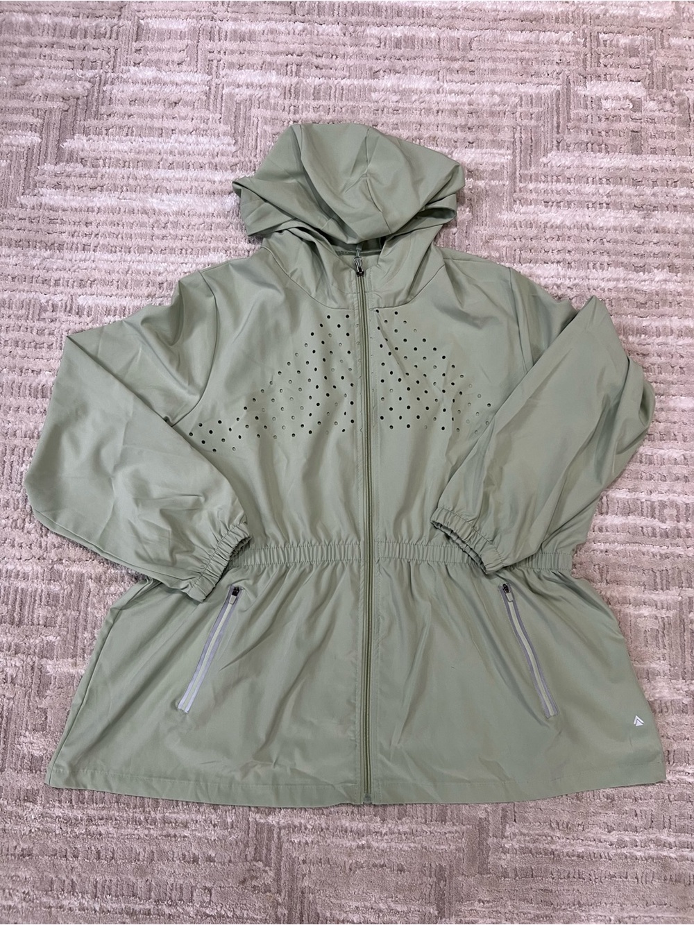 Cali Sport Womens Hoodie Celery Green Long Sleeve Breathable Comfort Hike 2X